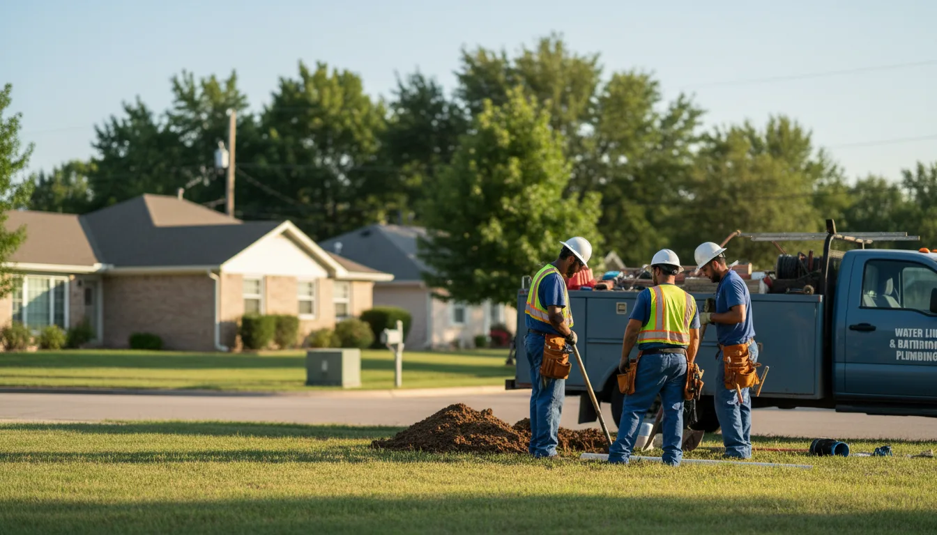 Residential water line and bathroom plumbing service in Waucoma, IA